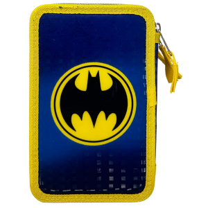 ASTUCCIO SCUOLA 3D BATMAN DC MULTISCOMPARTO 3 ZIP PORTACOLORI PENNARELLI GIOTTO - BA0972