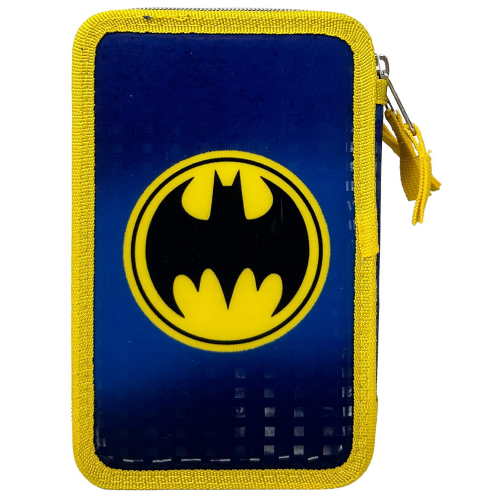 ASTUCCIO SCUOLA 3D BATMAN DC MULTISCOMPARTO 3 ZIP PORTACOLORI PENNARELLI GIOTTO - BA0972