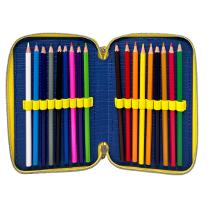 ASTUCCIO SCUOLA 3D BATMAN DC MULTISCOMPARTO 3 ZIP PORTACOLORI PENNARELLI GIOTTO - BA0972
