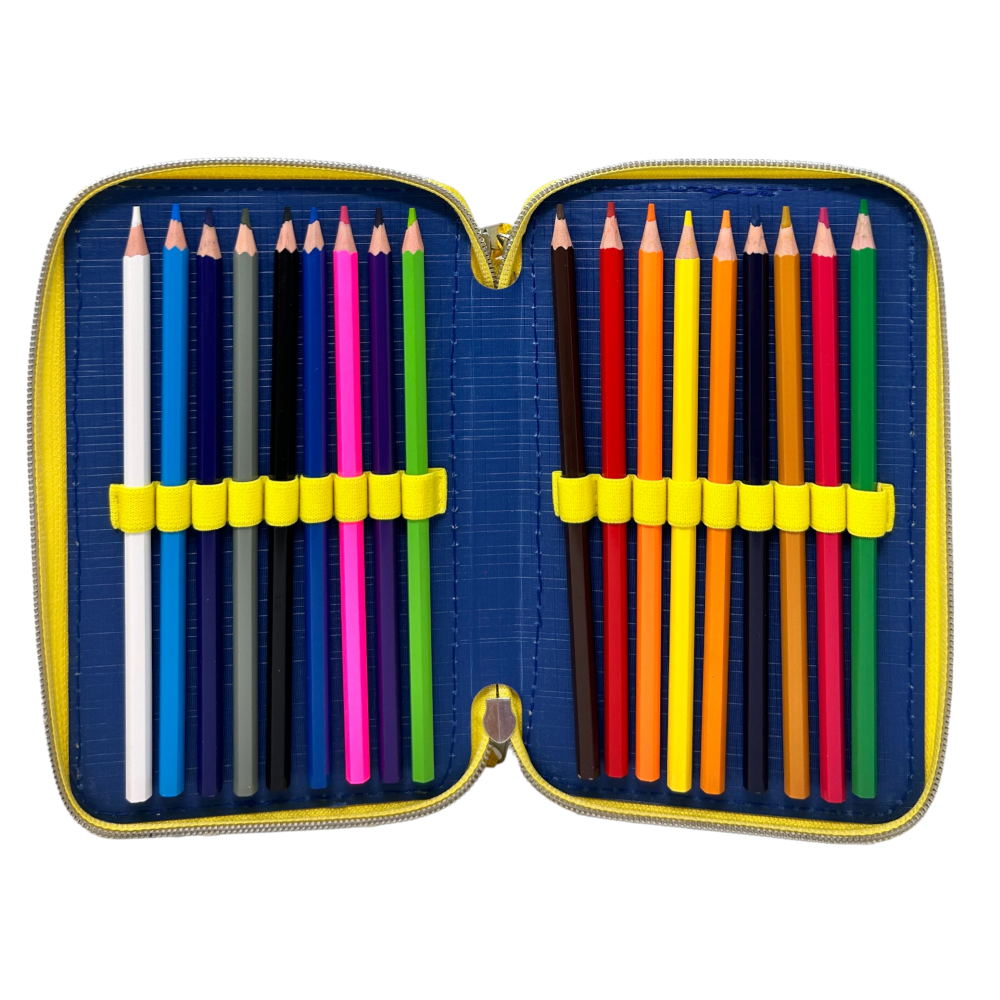 ASTUCCIO SCUOLA 3D BATMAN DC MULTISCOMPARTO 3 ZIP PORTACOLORI PENNARELLI GIOTTO - BA0972