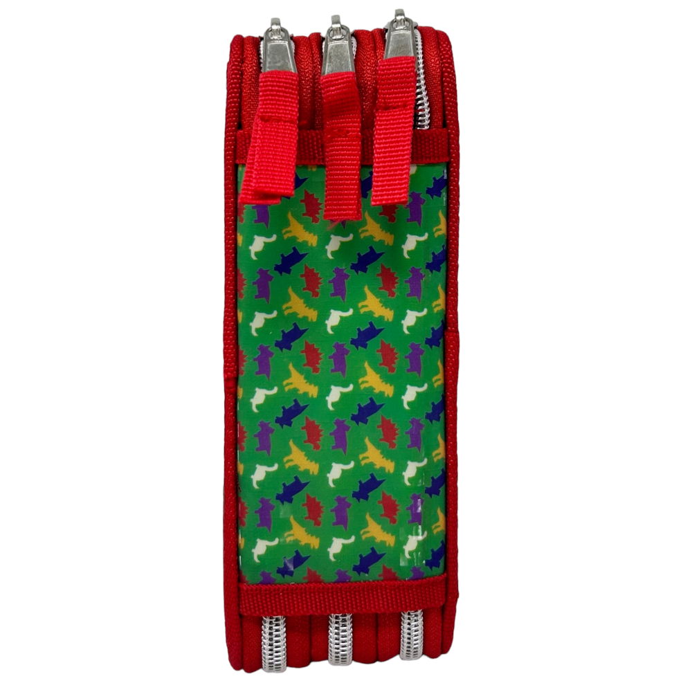 ASTUCCIO SCUOLA 3D DINOSAURI COOL MONSTER MULTISCOMPARTO 3 ZIP PORTACOLORI PENNARELLI GIOTTO - DIN0972