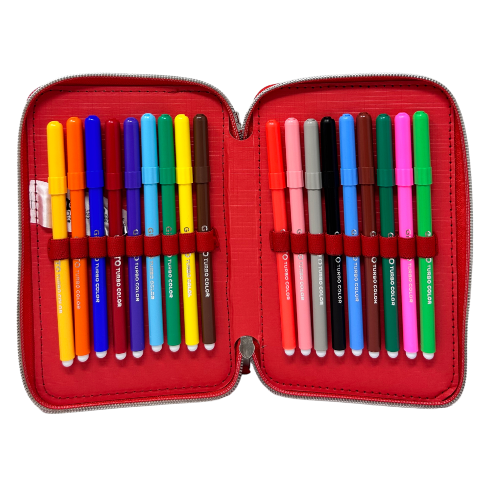 ASTUCCIO SCUOLA 3D DINOSAURI COOL MONSTER MULTISCOMPARTO 3 ZIP PORTACOLORI PENNARELLI GIOTTO - DIN0972
