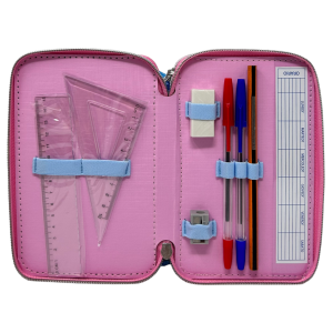 ASTUCCIO SCUOLA 3D PRINCIPESSE DISNEY MULTISCOMPARTO 3 ZIP PORTACOLORI PENNARELLI GIOTTO - PR0972