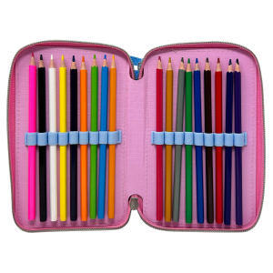 ASTUCCIO SCUOLA 3D PRINCIPESSE DISNEY MULTISCOMPARTO 3 ZIP PORTACOLORI PENNARELLI GIOTTO - PR0972