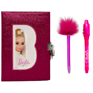 DIARIO SEGRETO GLITTER BARBIE CON PENNA MAGICA E ACCESSORI CON CONFEZIONE - BR0824 