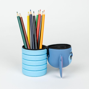 TOMBOLINO IN SILICONE STITCH DISNEY ASTUCCIO ESTENSIBILE PORTACOLORI 19 CM CON PERSONAGGIO 3D - 1213