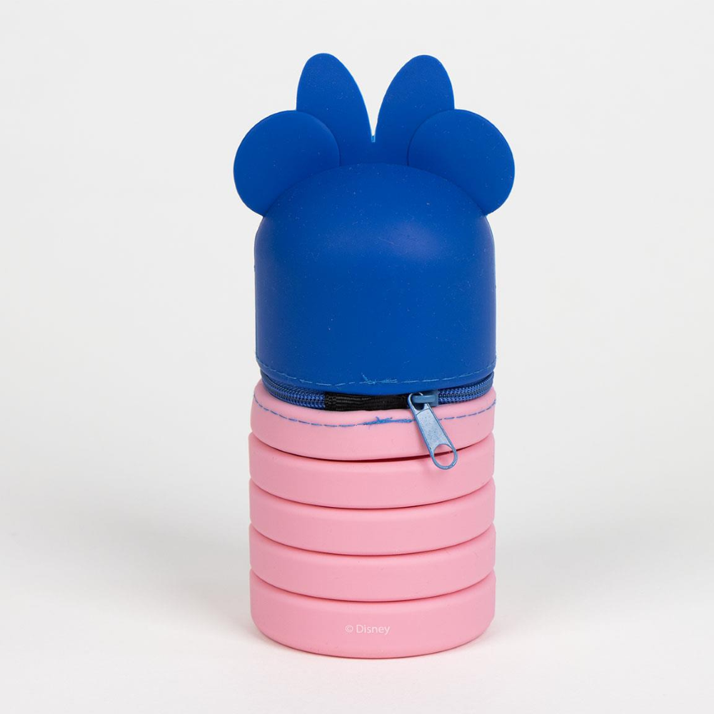 TOMBOLINO IN SILICONE MINNIE DISNEY ASTUCCIO ESTENSIBILE PORTACOLORI 19 CM CON PERSONAGGIO 3D - 1214