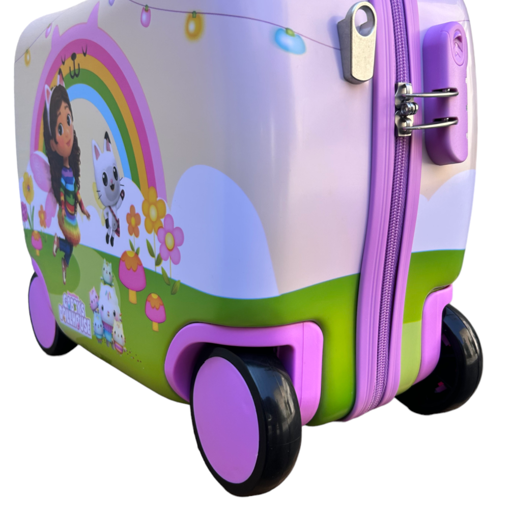 TROLLEY DA VIAGGIO CAVALCABILE GABBY'S DOLLHOUSE VALIGIA IN ABS TRAINABILE CON 4 RUOTE - O06034MC