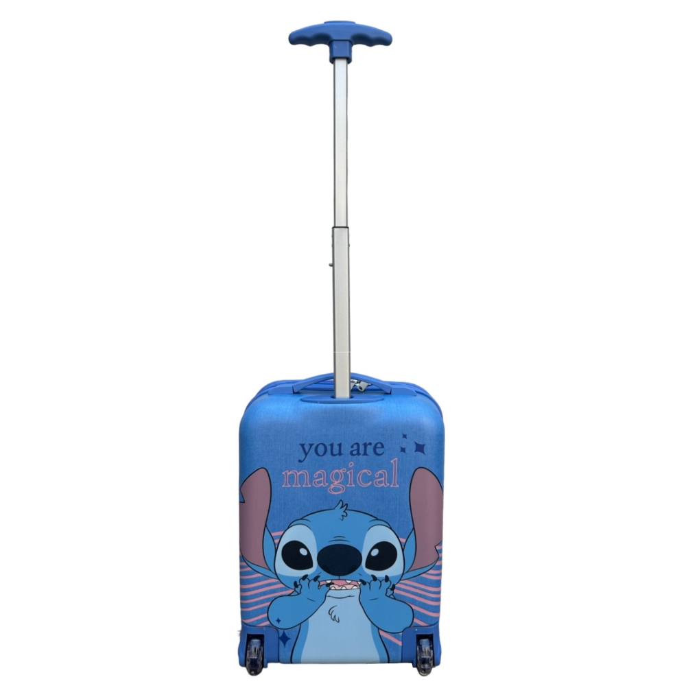 TROLLEY DA VIAGGIO STITCH DISNEY MINI VALIGIA 2 RUOTE IN ABS MANICO ALLUNGABILE - D09294MC
