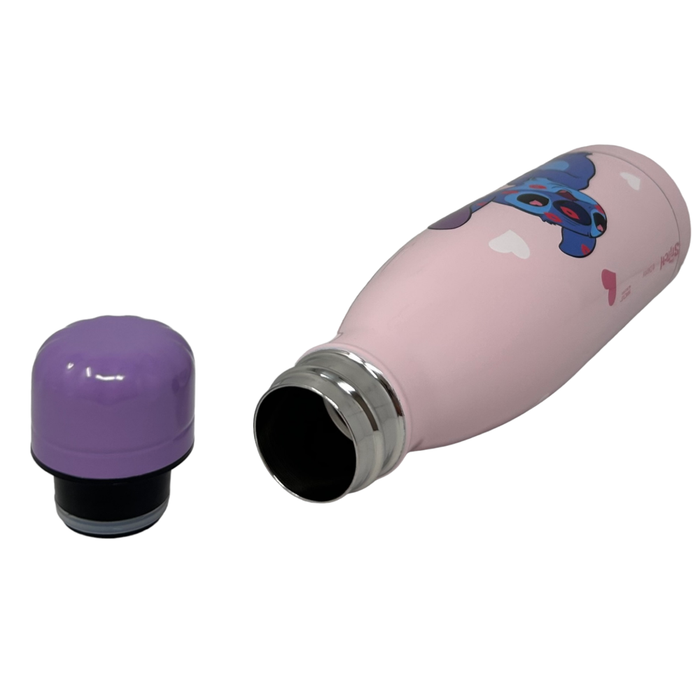 BOTTIGLIA TERMICA IN ACCIAIO INOSSIDABILE STITCH E ANGEL DISNEY CON TAPPO SVITABILE 500 ML -D08996TE/R