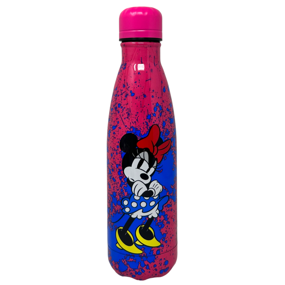 BOTTIGLIA TERMICA IN ACCIAIO INOSSIDABILE MINNIE MOUSE DISNEY CON TAPPO SVITABILE 500 ML - D08995TE/F