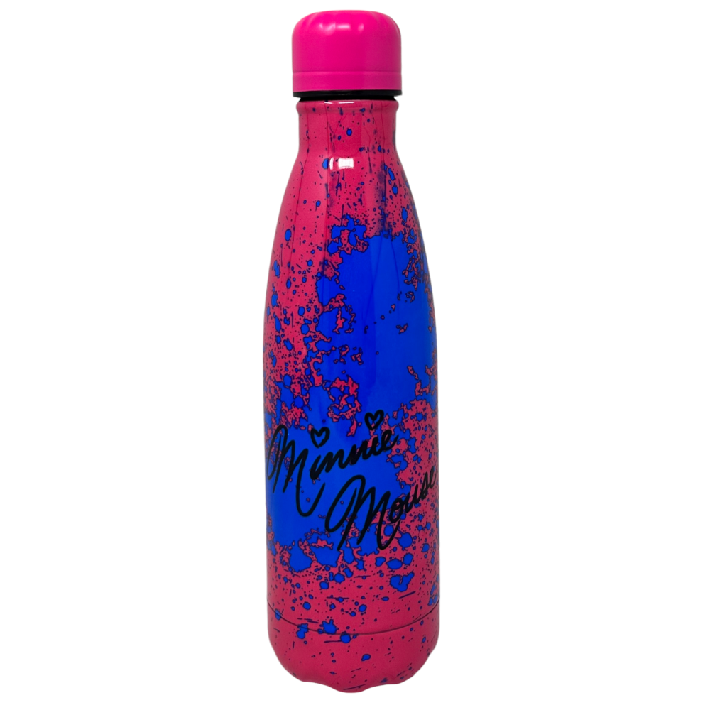 BOTTIGLIA TERMICA IN ACCIAIO INOSSIDABILE MINNIE MOUSE DISNEY CON TAPPO SVITABILE 500 ML - D08995TE/F