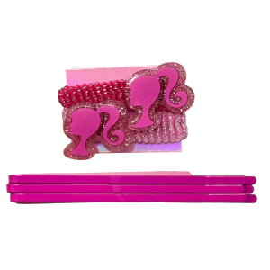 SET ACCESSORI PER CAPELLI BARBIE 7 PEZZI MINI SPAZZOLA FORCINE ELASTICI FERMAGLIO - B09131MC