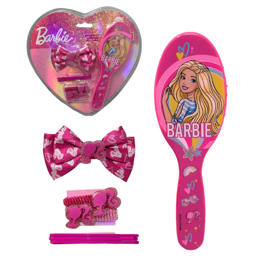 SET ACCESSORI PER CAPELLI BARBIE 7 PEZZI MINI SPAZZOLA FORCINE ELASTICI FERMAGLIO - B09131MC