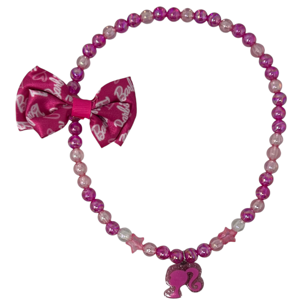 SET ACCESSORI CAPELLI E COLLANA BARBIE 14 PEZZI ELASTICI FERMAGLIO - B09132MC
