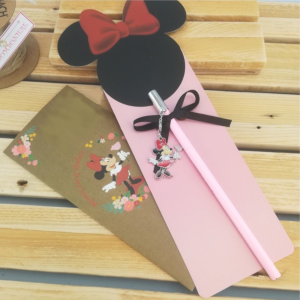 MATITA MINNIE MOUSE DISNEY FLOWERS METALLO SMALTATO CON BUSTA - 69596M