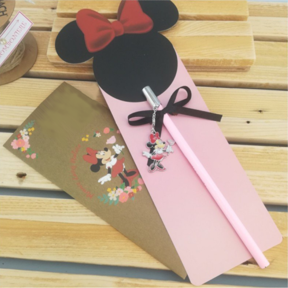 MATITA MINNIE MOUSE DISNEY FLOWERS METALLO SMALTATO CON BUSTA - 69596M