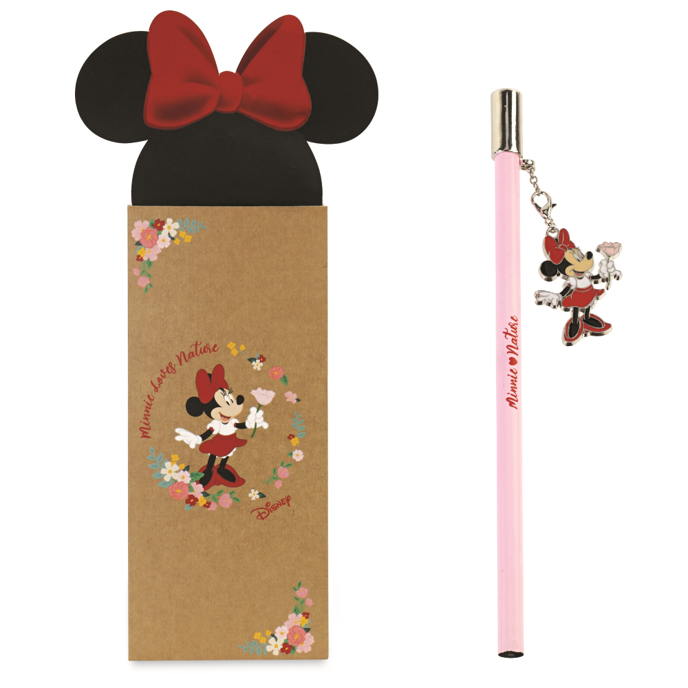 MATITA MINNIE MOUSE DISNEY FLOWERS METALLO SMALTATO CON BUSTA - 69596M