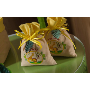 SACCHETTO IN JUTA SAVANA DISNEY TOPOLINO PORTA OGGETTI 10 X 14 CM CON CONFETTI - 28952