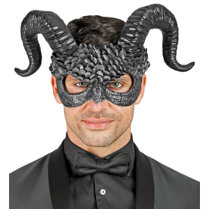 MASCHERA COMMEDIA DELL'ARTE DEMONE ACCESSORI TRAVESTIMENTO HALLOWEEN - 08483