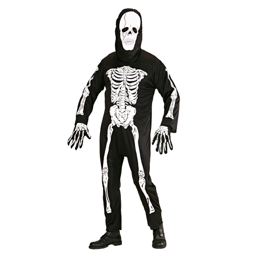 VESTITO CARNEVALE SCHELETRO TRAVESTIMENTO COSTUME HALLOWEEN ADULTO - 3928