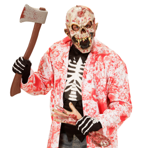 GUANTI OSSA TAGLIA UNICA ACCESSORI CARNEVALE HALLOWEEN - 34276