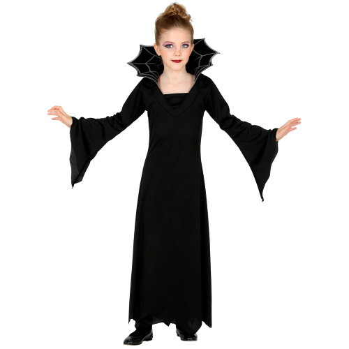 VESTITO CARNEVALE VAMPIRESSA TRAVESTIMENTO COSTUME PER HALLOWEEN DA BAMBINO - 5238