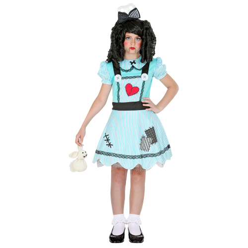 VESTITO CARNEVALE BAMBOLA TRAVESTIMENTO COSTUME PER HALLOWEEN DA BAMBINO - 6024