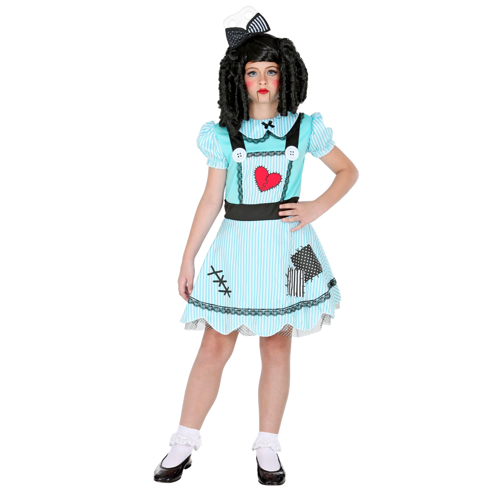VESTITO CARNEVALE BAMBOLA TRAVESTIMENTO COSTUME PER HALLOWEEN DA BAMBINO - 6024