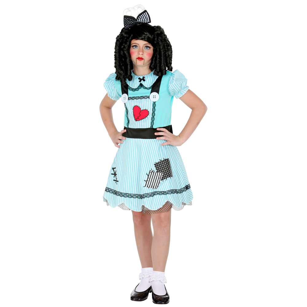 VESTITO CARNEVALE BAMBOLA TRAVESTIMENTO COSTUME PER HALLOWEEN DA BAMBINO - 6024