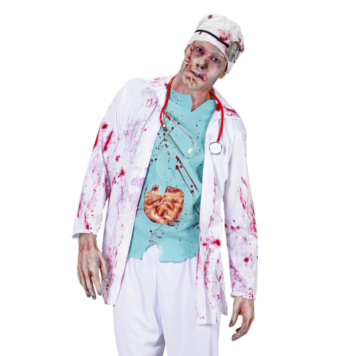 VESTITO CARNEVALE DOTTORE ZOMBIE TRAVESTIMENTO COSTUME HALLOWEEN ADULTO - 9485