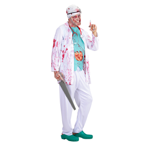 VESTITO CARNEVALE DOTTORE ZOMBIE TRAVESTIMENTO COSTUME HALLOWEEN ADULTO - 9485