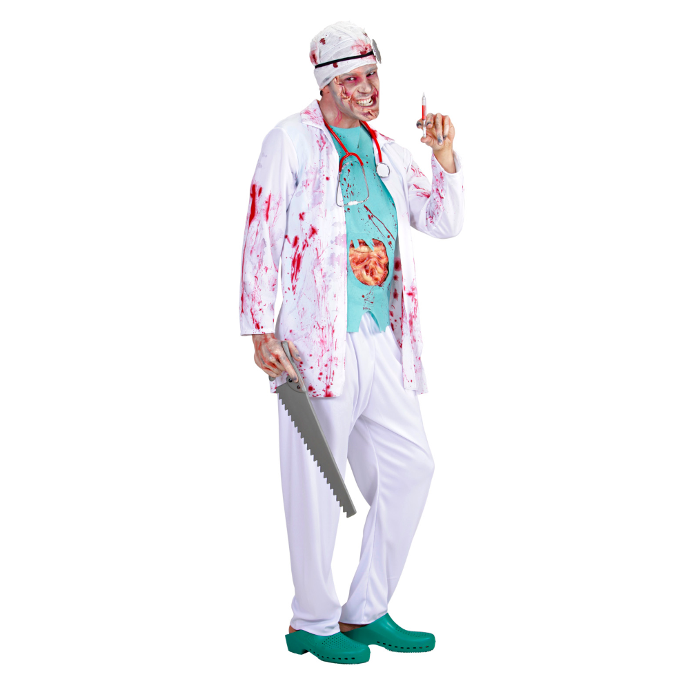 VESTITO CARNEVALE DOTTORE ZOMBIE TRAVESTIMENTO COSTUME HALLOWEEN ADULTO - 9485