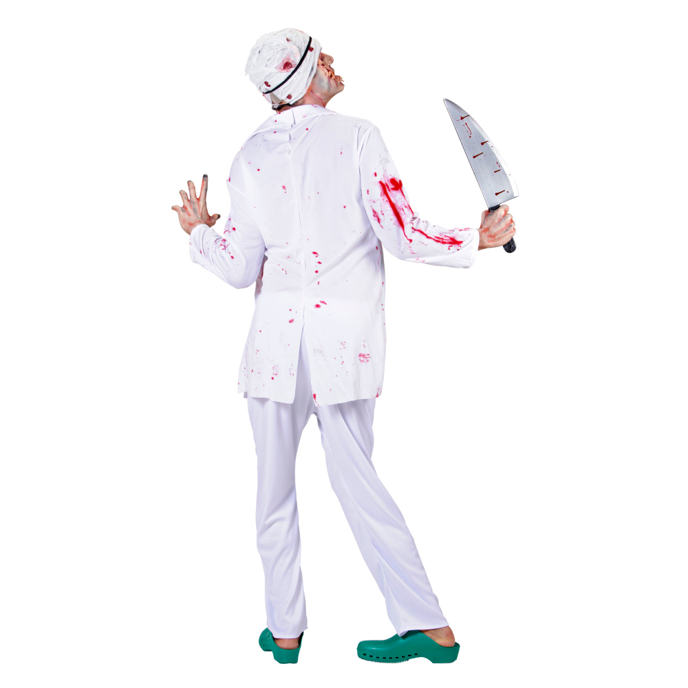 VESTITO CARNEVALE DOTTORE ZOMBIE TRAVESTIMENTO COSTUME HALLOWEEN ADULTO - 9485