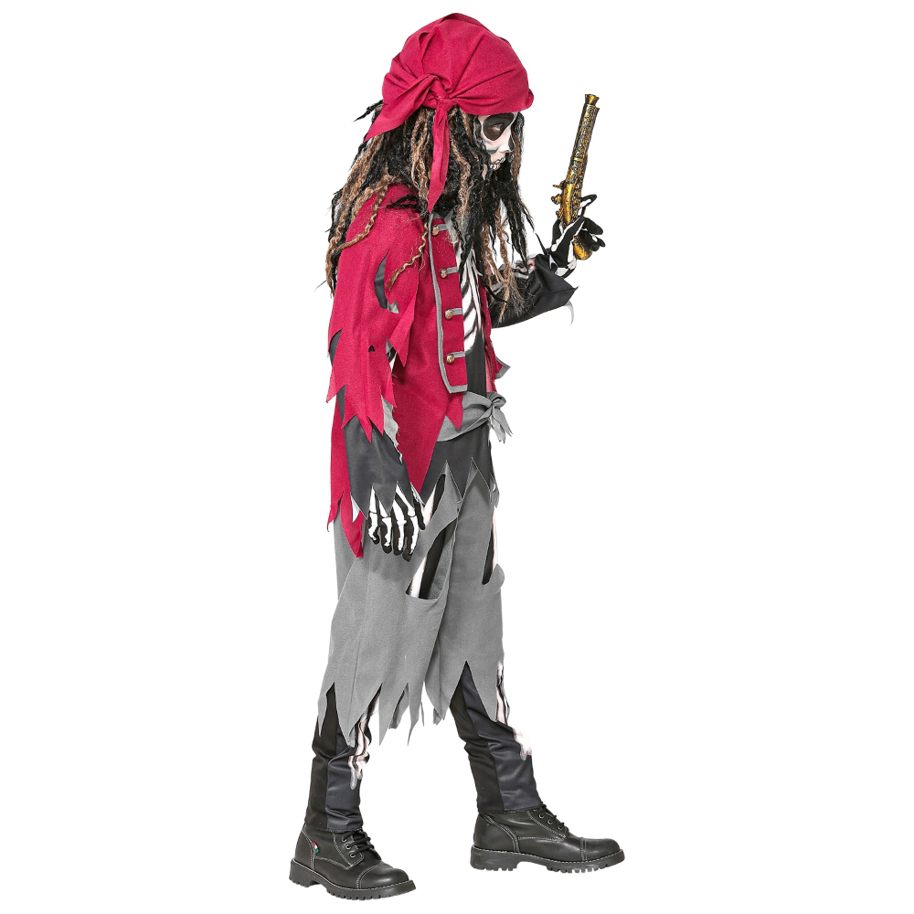 VESTITO CARNEVALE SCHELETRO PIRATA TRAVESTIMENTO COSTUME PER HALLOWEEN DA BAMBINO - 9733