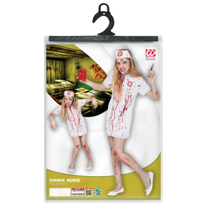 VESTITO CARNEVALE INFERMIERA ZOMBIE TRAVESTIMENTO COSTUME PER HALLOWEEN DA BAMBINO - 9902