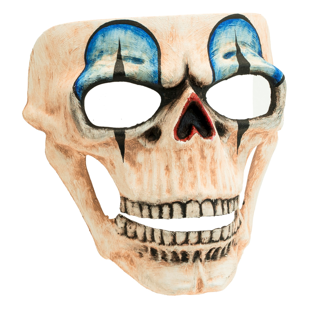 MASCHERA COMMEDIA DELL'ARTE TESCHIO CLOWN ACCESSORI TRAVESTIMENTO HALLOWEEN - 08475