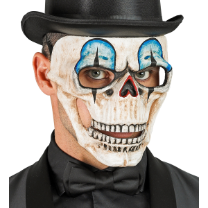 MASCHERA COMMEDIA DELL'ARTE TESCHIO CLOWN ACCESSORI TRAVESTIMENTO HALLOWEEN - 08475