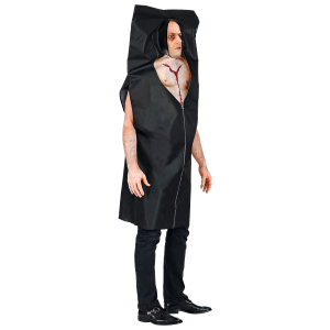 VESTITO CARNEVALE SACCO PER CADAVERE TRAVESTIMENTO COSTUME HALLOWEEN ADULTO - 0117
