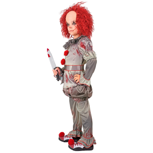 VESTITO CARNEVALE KILLER CLOWN TRAVESTIMENTO COSTUME PER HALLOWEEN DA BAMBINO - 1645