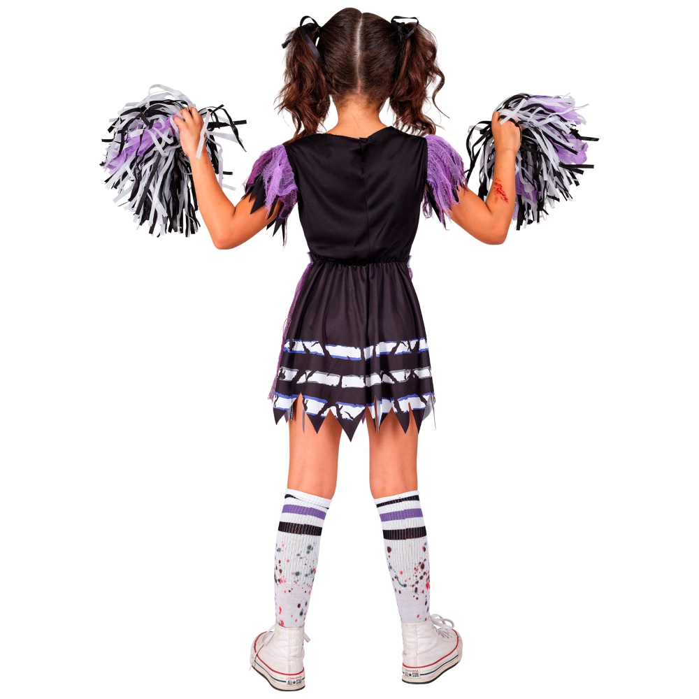 VESTITO CARNEVALE CHEERLEADER ZOMBIE TRAVESTIMENTO COSTUME PER HALLOWEEN DA BAMBINO - 3035