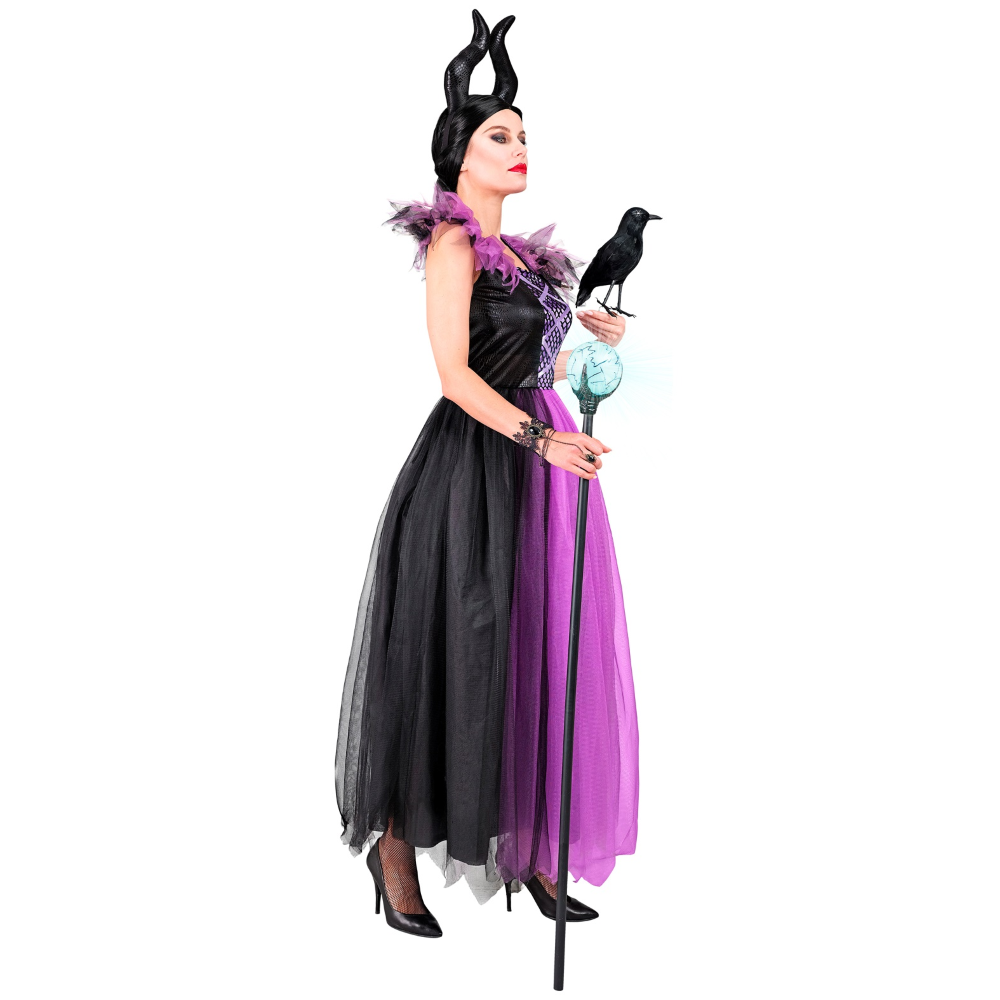 VESTITO CARNEVALE MALEFICA TRAVESTIMENTO COSTUME HALLOWEEN ADULTO - 7024