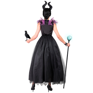 VESTITO CARNEVALE MALEFICA TRAVESTIMENTO COSTUME HALLOWEEN ADULTO - 7024
