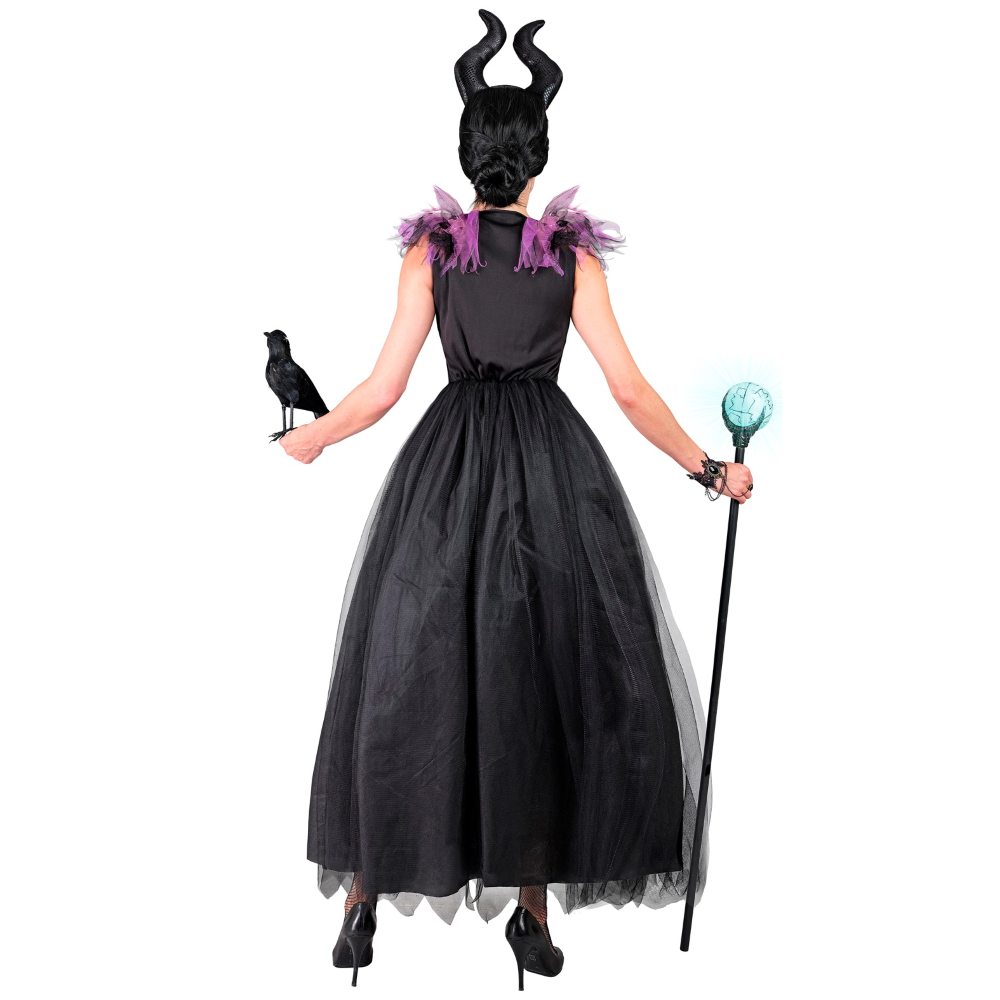 VESTITO CARNEVALE MALEFICA TRAVESTIMENTO COSTUME HALLOWEEN ADULTO - 7024