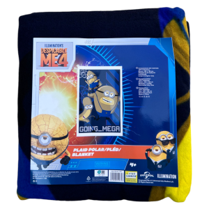 PLAID IN PILE MINIONS CATTIVISSIMO ME COPERTA IN MORBIDO POLIESTERE 100 X 150 CM 210 GSM - DM4-1445