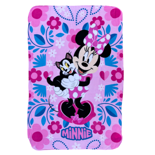 PLAID IN PILE MINNIE FIGARO DISNEY COPERTA IN MORBIDO POLIESTERE 100 X 150 CM 210 GSM - MIN-1430