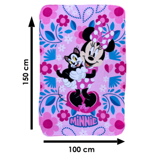 PLAID IN PILE MINNIE FIGARO DISNEY COPERTA IN MORBIDO POLIESTERE 100 X 150 CM 210 GSM - MIN-1430