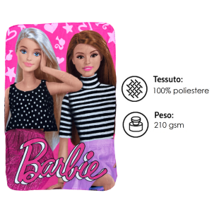 PLAID IN PILE BARBIE COPERTA IN MORBIDO POLIESTERE 100 X 150 CM 210 GSM - BAR-1435