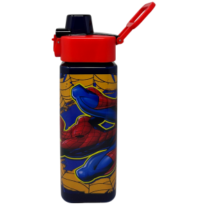 BORRACCIA QUADRATA SPIDERMAN MARVEL 500 ML IN PLASTICA RIUTILIZZABILE CON APERTURA A SCATTO - 843396