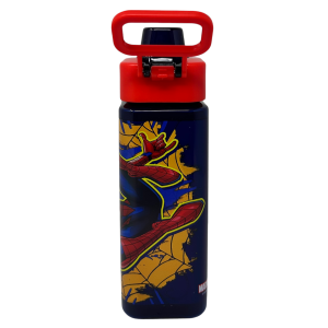 BORRACCIA QUADRATA SPIDERMAN MARVEL 500 ML IN PLASTICA RIUTILIZZABILE CON APERTURA A SCATTO - 843396